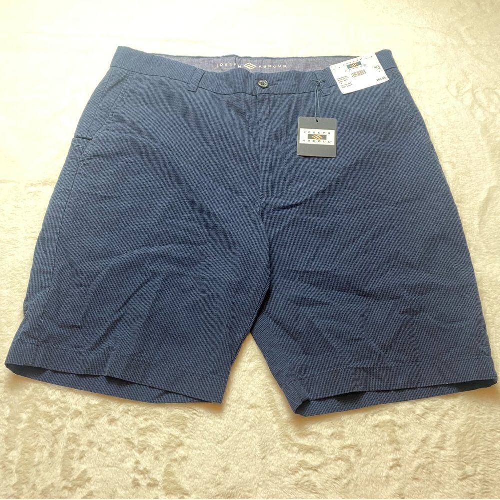 Joseph Abboud New With Tags Flat Front Blue/Black Shorts Size 36